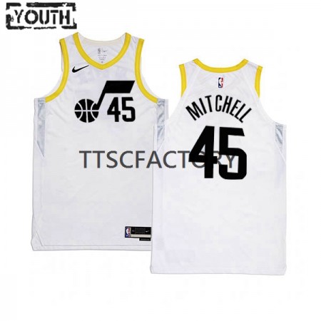 Maillot Basket Utah Jazz Donovan Mitchell 45 Nike 2022-23 Association Edition Blanc Swingman - Enfant